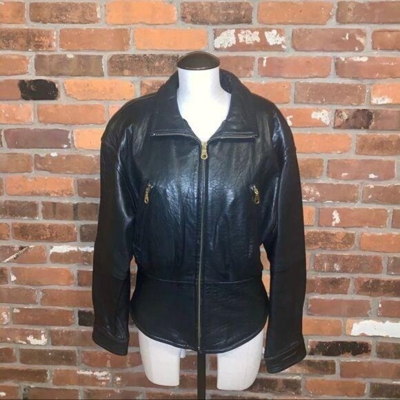 Tannery West Jackets & Blazers - Tannery West Black Leather Bomber Jacket Small Item#11